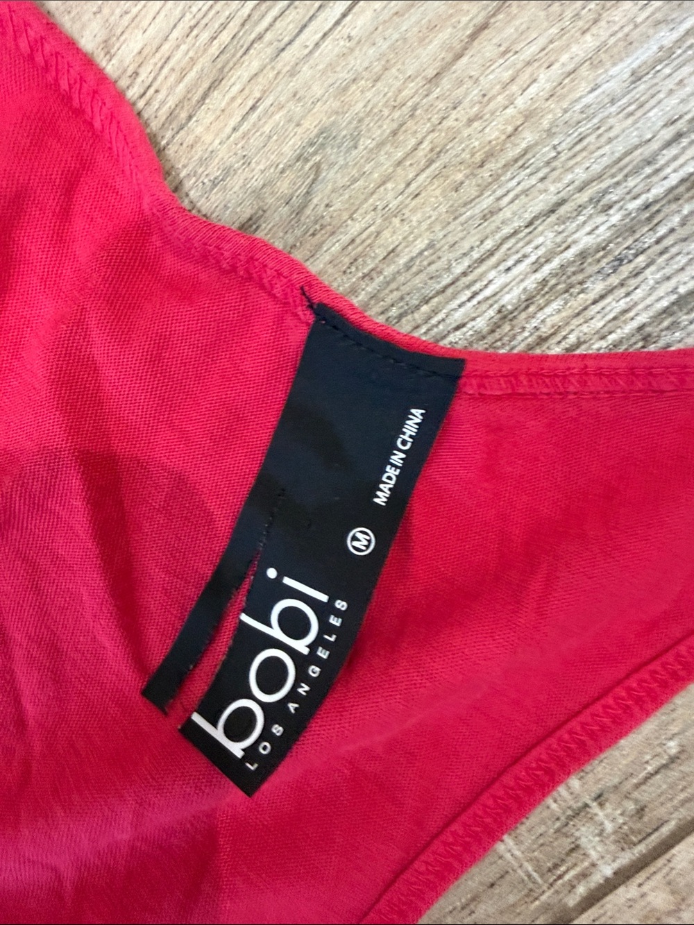 bobi Red Ruched Racerback Tank - Picture 3 of 4